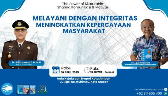 Integritas Kunci Kepercayaan Publik: Dr Aqua Dwipayana Motivasi Pegawai Kejari Ambon